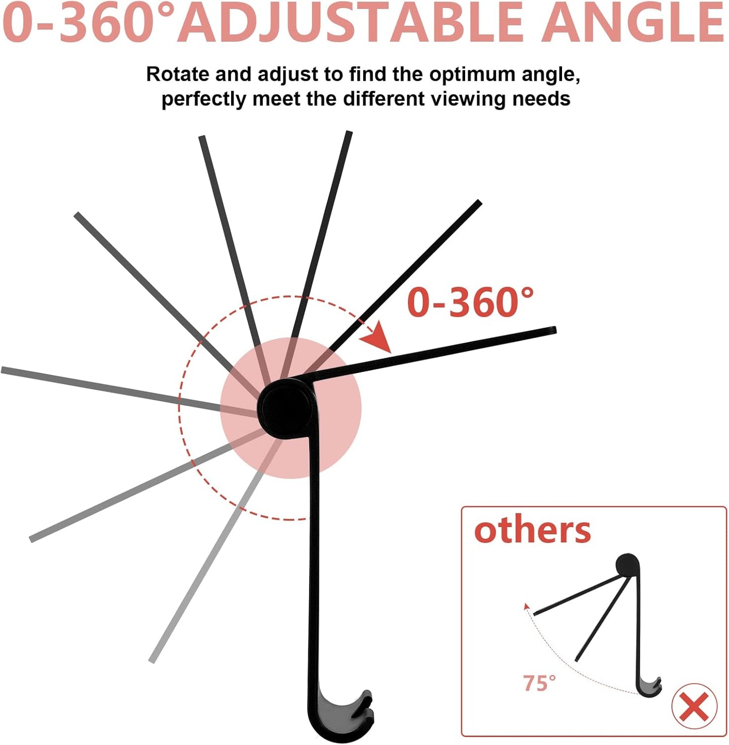 Portable Mobile Phone Holder Multi-Angle Universal Mobile Phone Stand 360° Rotateable Phone