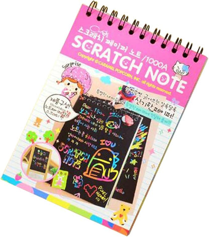 Small Scratch Note Pad | Rainbow Drawing Draft Books for Childrens (random