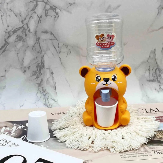 Cute Bear Water Dispenser Toy for Children Mini Drinking Fountain Pumps Water