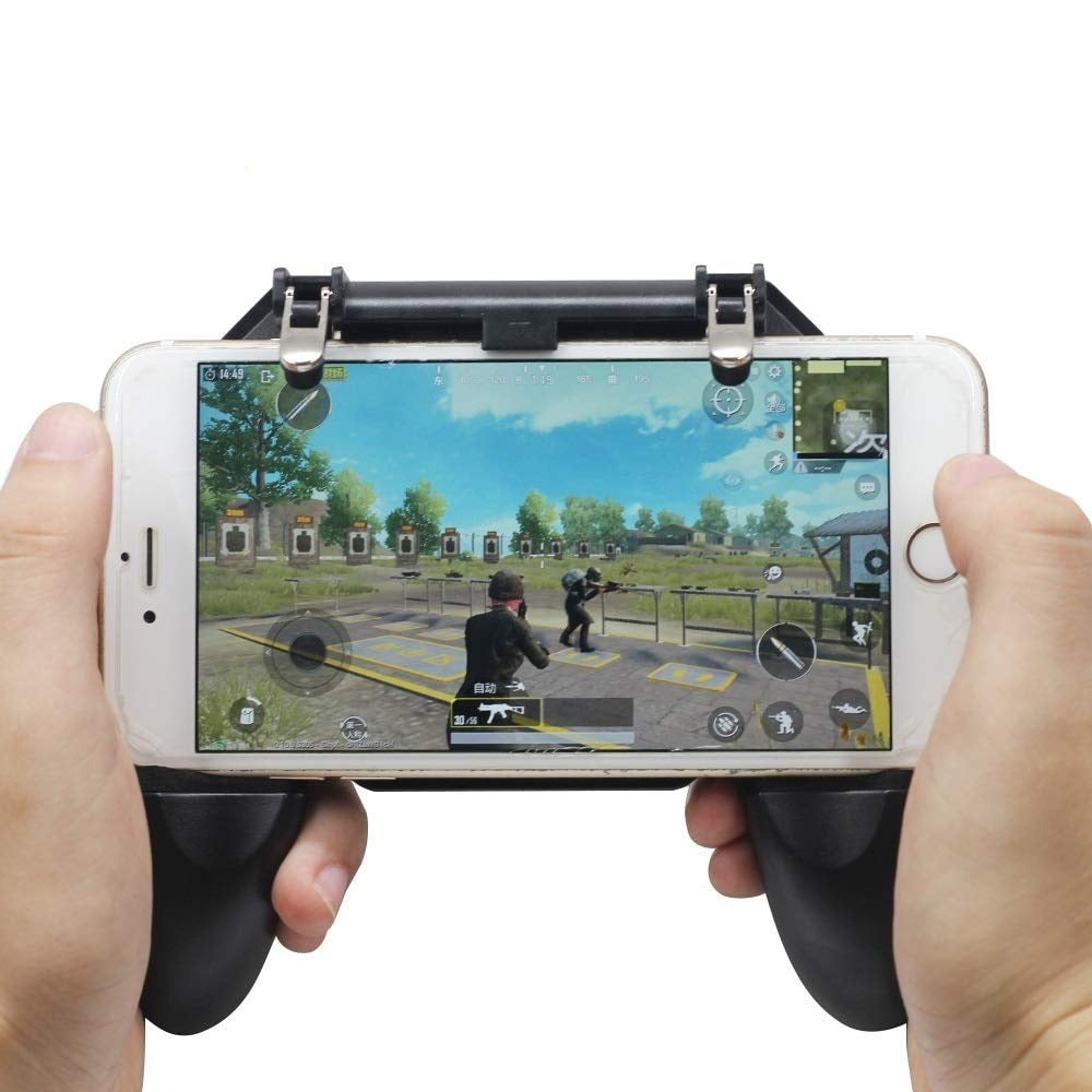 Mobile Gaming Controller Gamepad with Fire Trigger Joystick Grip for PUBG,