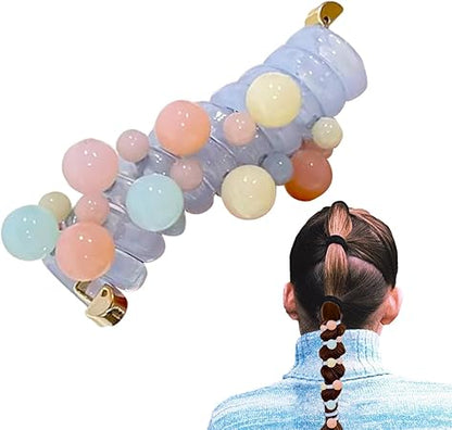 (pack of 2 )Girls hair plastic Telephone Wire Spiral (random color)