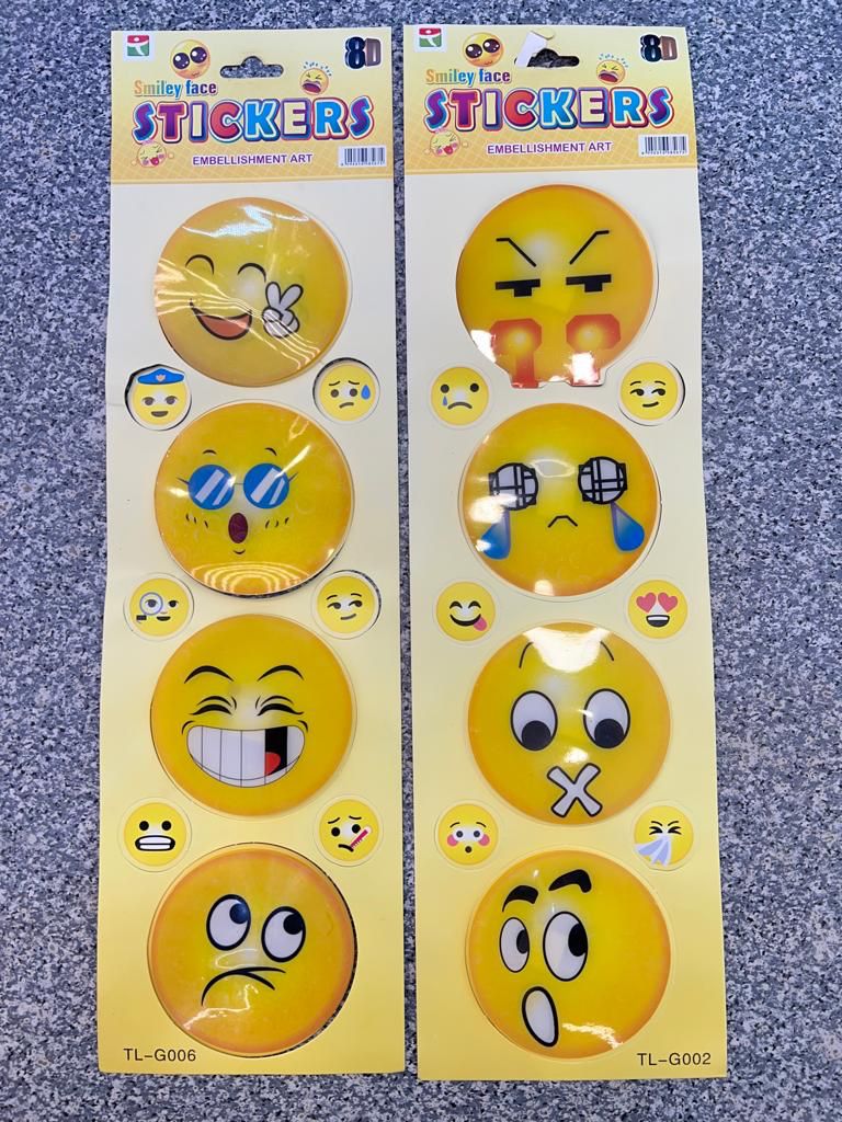 SMILY STICKERS DIFFERENT EMOJIS IN ONE PACKETS CUTE EMOJI SMILY STICKER FOR