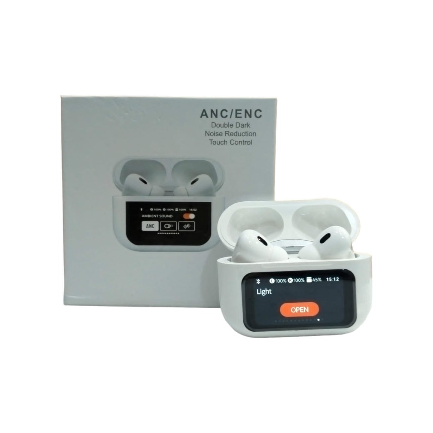 A9 Pro Digital Display Case Airpods / ANC/ENC Touch Screen Wireless