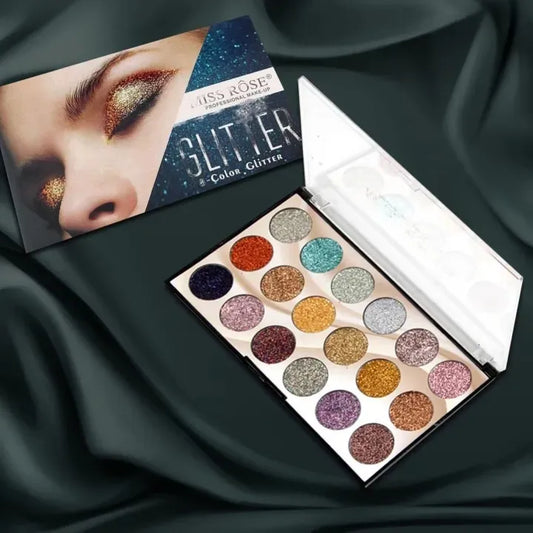 Miss Rose 18 Colors Sequins Glitter Powder High Gloss Pearly Eye shadow