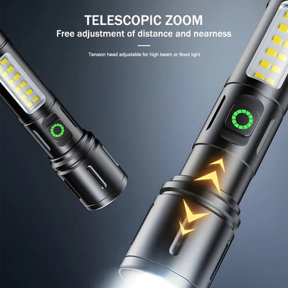 X-Balong BL-603-TG Rechargeable LED Flashlights Portable Rechargeable Powerful LED Flashlight, Aluminum Alloy