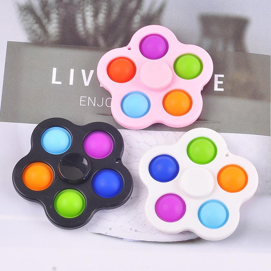 Colorful Finger Spinner Fun Fidget Toy for Stress Relief, Focus &amp;