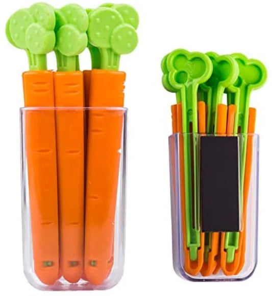 4Pc Set Food Sealing Clip Carrot Shape , For Food Fresh Keeping
