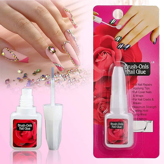 Nail Glue Strong Glue for Nail Polish, Soft Adhesive Nails, No Damage