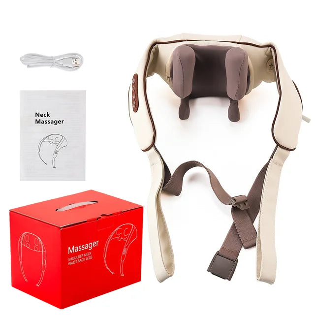 Electric Neck and Shoulder Massager Wireless Kneading Neck and Back Massage Pillow