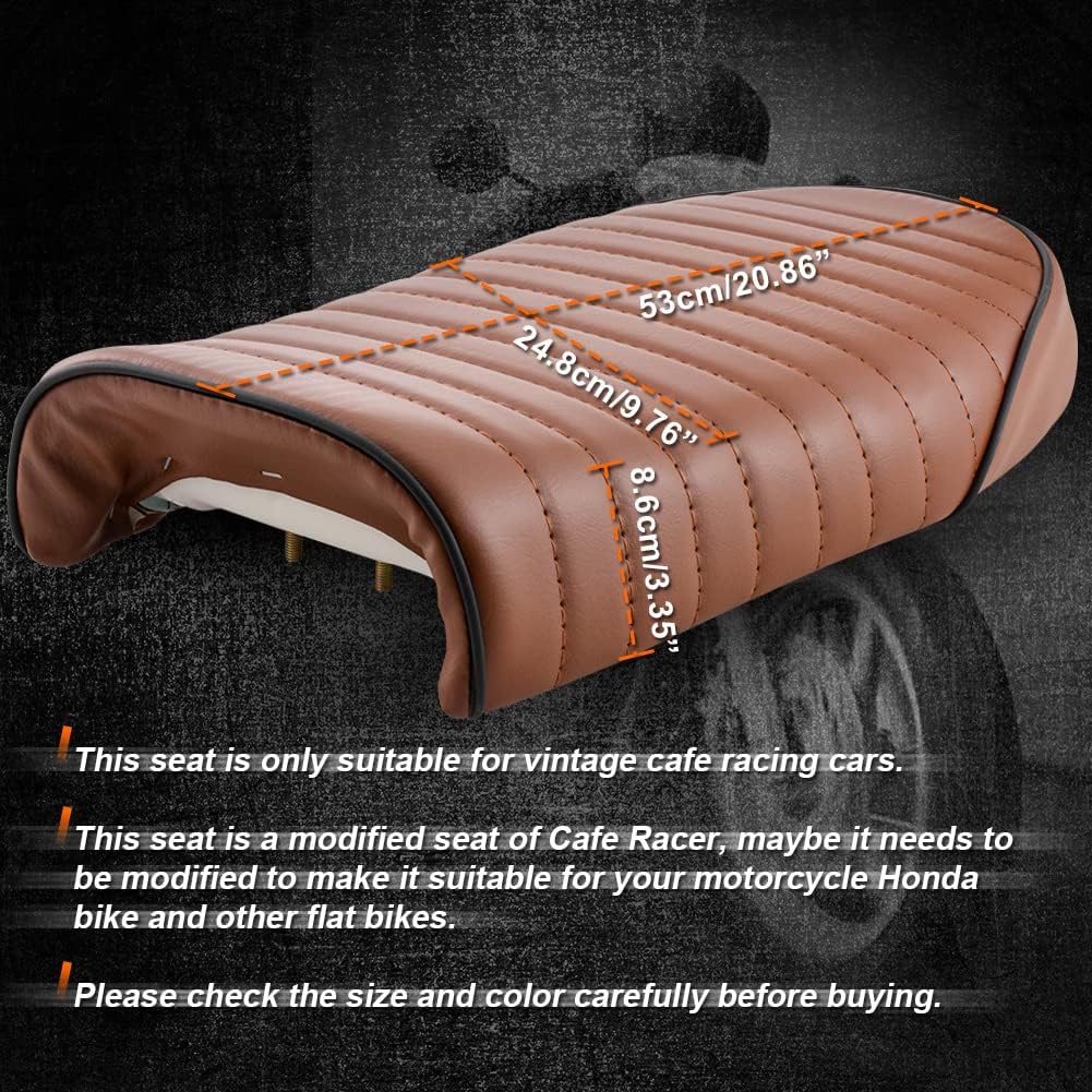 High-Quality Cafe Racer Bike Seat with Complete Fitting | Compatible with CD