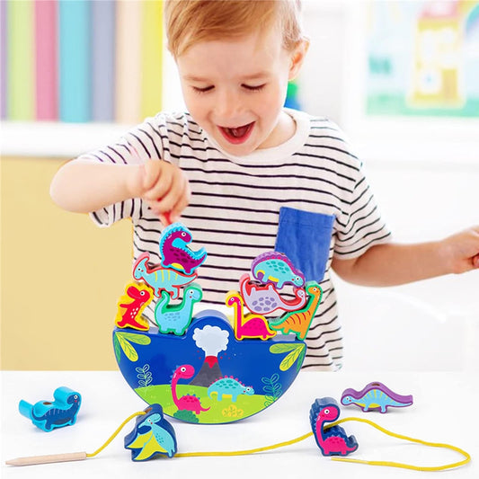 Dinosaur Toy from 3 Years Wooden Toy Stacking Game Wooden Balancing Stacking