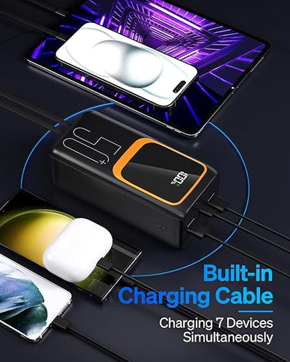 Aspor A350 50,000mAh - Fast Charging with Built-in Flashlight Power Bank for