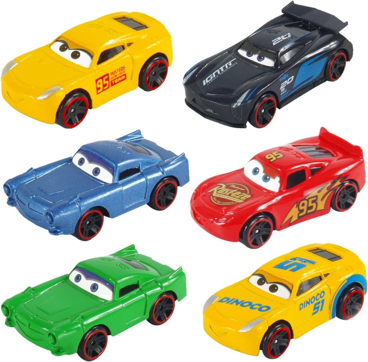 6-Piece Mini Metal Alloy Car Dinky Set Durable Die-Cast Toy Vehicles