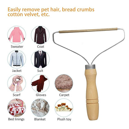 Portable Manual Hair Remover Coat Roller Hair Remover Double-sided Shaving Knife Pet