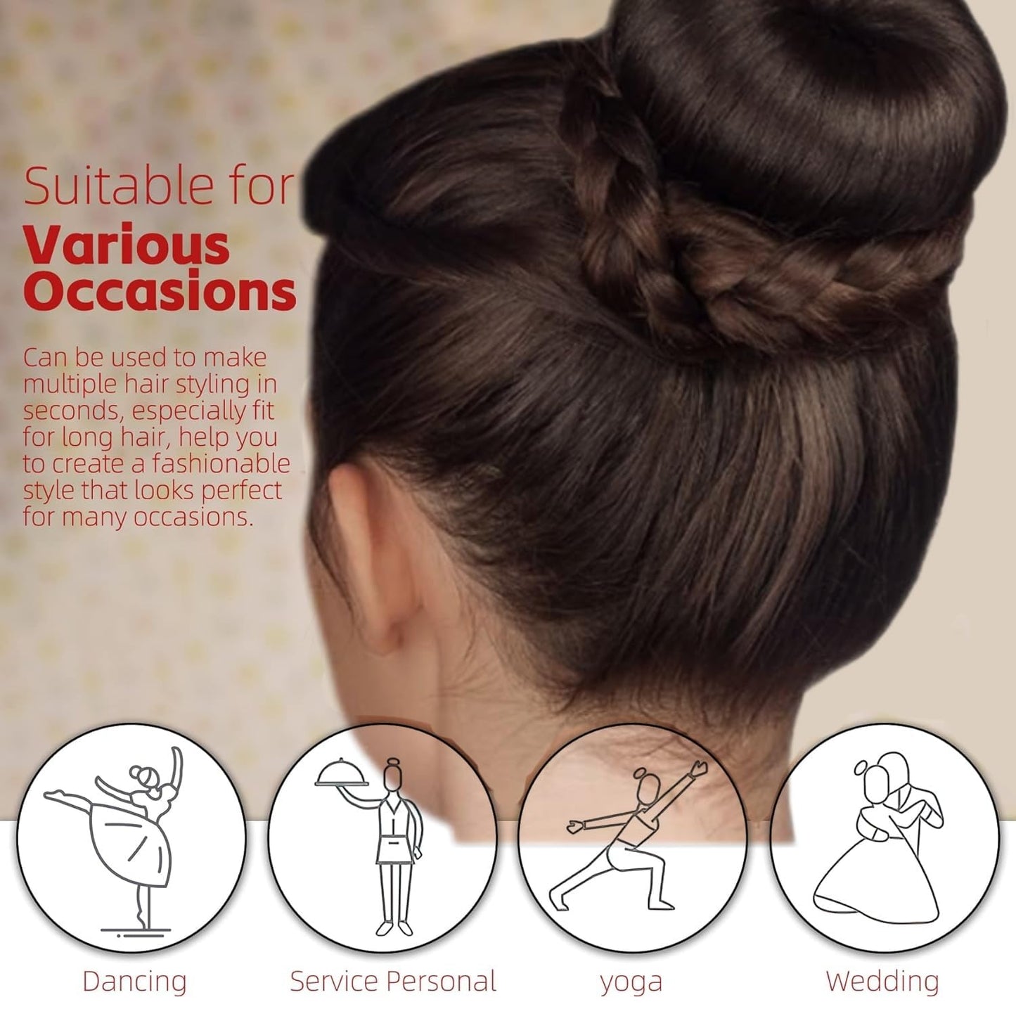 Hair Bun Maker French Twist Hair Fold Wrap Snap for Hair Easy