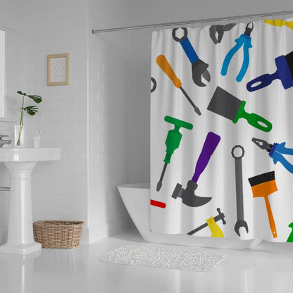 Bathroom Shower Curtain ,Modern Waterproof with 12 Hooks(random )