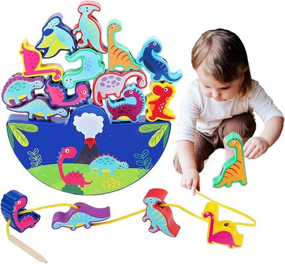 Dinosaur Toy from 3 Years Wooden Toy Stacking Game Wooden Balancing Stacking