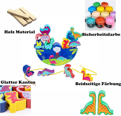 Dinosaur Toy from 3 Years Wooden Toy Stacking Game Wooden Balancing Stacking