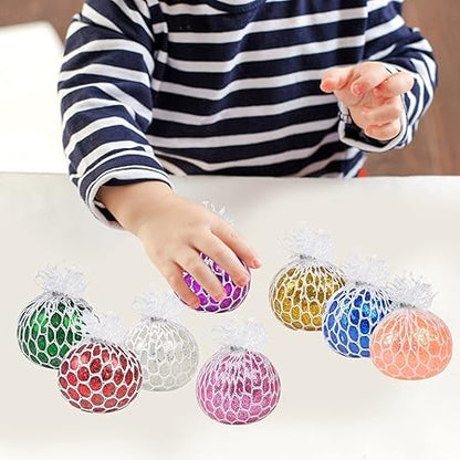 Mesh Stress Balls Squeeze Toys for Hand Therapy Relief, Squishy Relief Toys