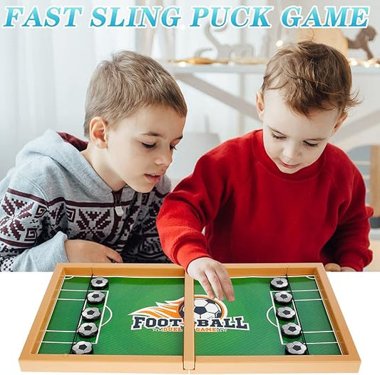 Wooden Sling Puck Game | Football Board Game | Wooden Hockey Soccer