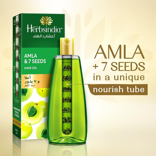 Herbs India Amla &amp; 7 Seeds Hair Oil - 280 ml, Nourishing