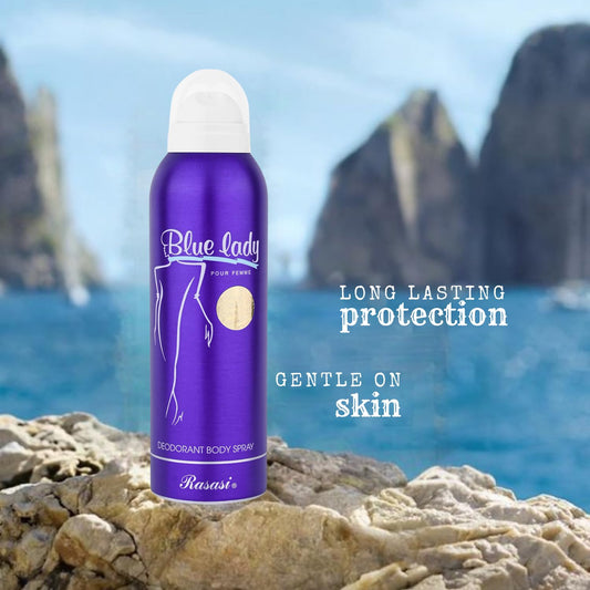 Rasasi Body Spray ( Blue Lady ) - 200ml Sensual and Bold