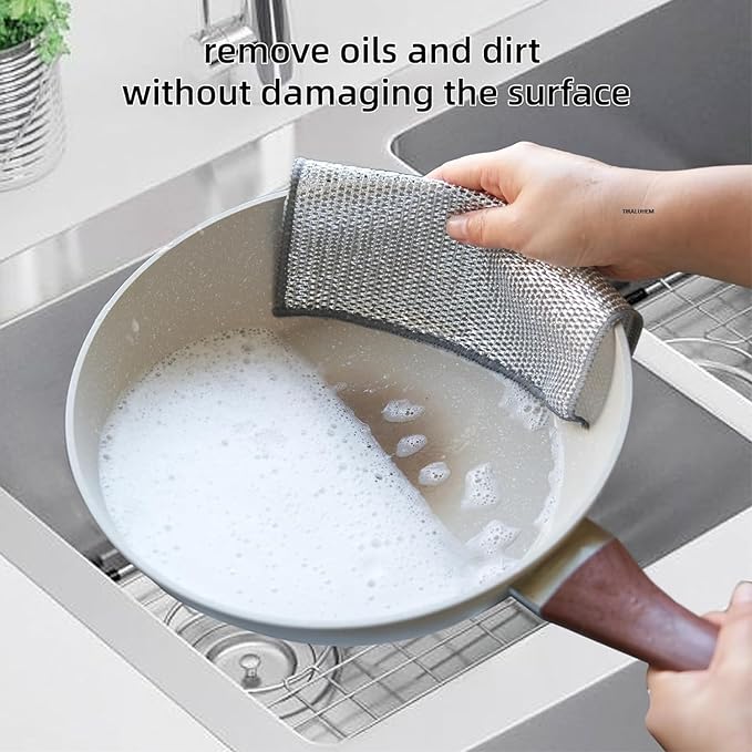 Dish washing Cleaning cloth | Wire Dish washing Rugs for Wet and