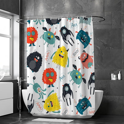 Bathroom Shower Curtain ,Modern Waterproof with 12 Hooks(random )