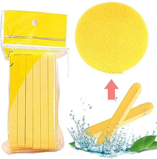 (12 Pcs)Compressed Facial Sponge Face Cleansing Sponge (random color)