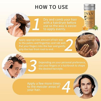 TVLV Hair Wax Stick Broken Hair Finishing Styling Stick for Broken Hair,