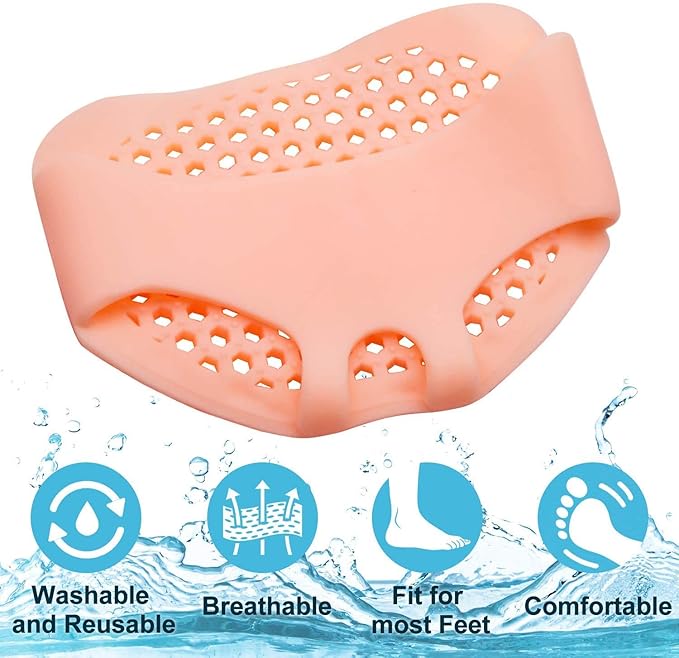 Silicone Gel Half Toe Heel Sleeve | Forefoot Insole Shoes Pain Relief