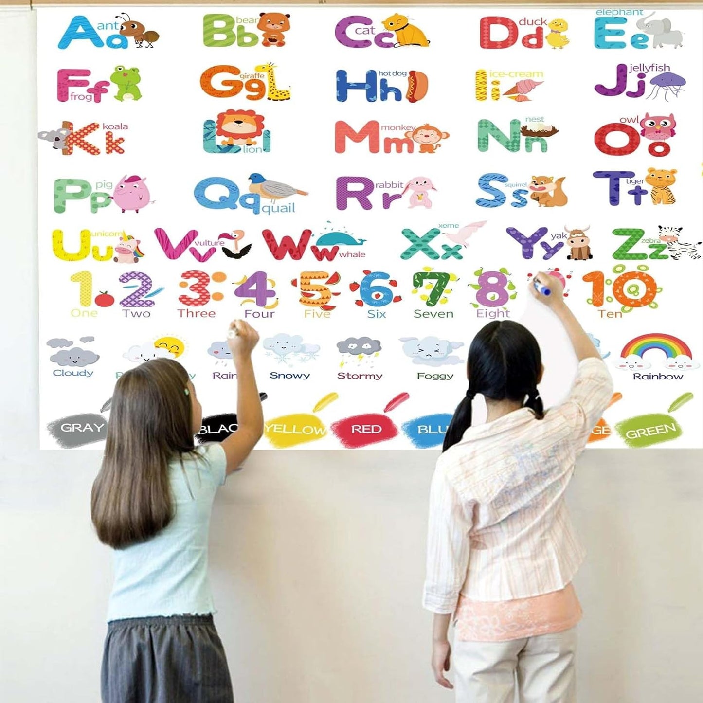 Washable Coloring Mat - English Alphabets,Washable drawing mat