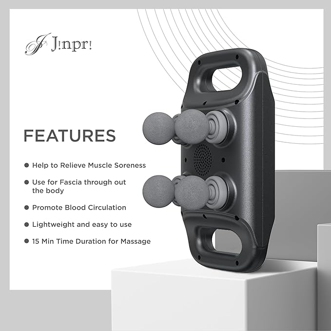 Blue idea Deep Tissue Massage Gun with 4 Heads - Muscle Massager