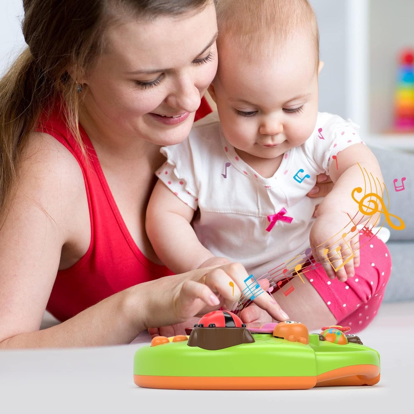 Smiley Piano For Baby - Baby Musical Keyboard Development Toys Newborn Interactive