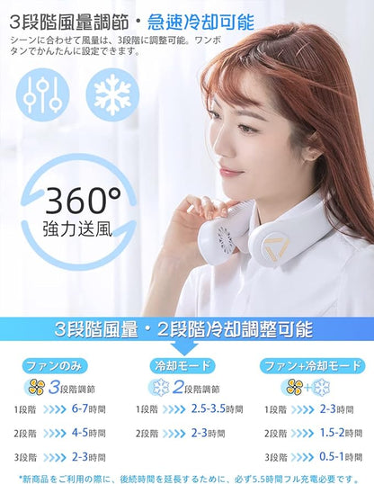 Neck Fan Personal Air Cooler 3 Speed Hand Free Neck Fan(random color