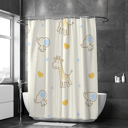 Bathroom Shower Curtain ,Modern Waterproof with 12 Hooks(random )