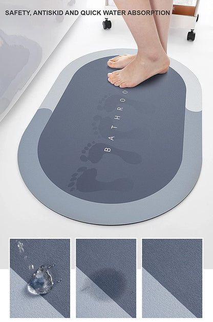 Nonslip Soft Rubber Bath Mat for Bathtub and Shower, Anti Slip Bacterial