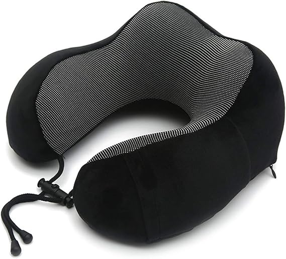 U Shaped Travel Pillow Memory Foam Neck And Head Support (random color)
