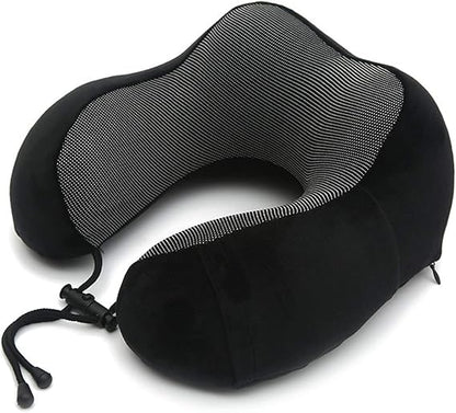 U Shaped Travel Pillow Memory Foam Neck And Head Support (random color)