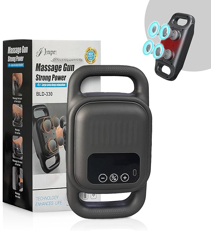 Blue idea Deep Tissue Massage Gun with 4 Heads - Muscle Massager