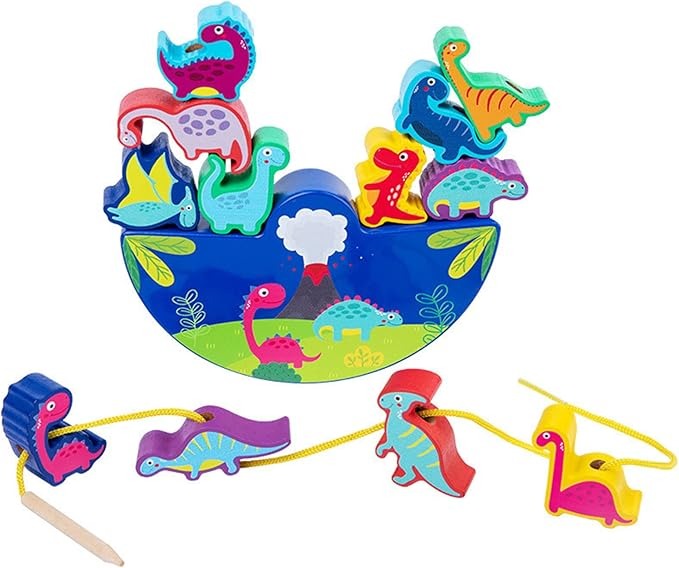 Dinosaur Toy from 3 Years Wooden Toy Stacking Game Wooden Balancing Stacking