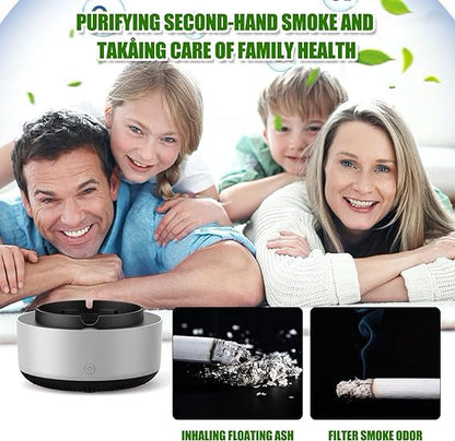 Ashtray With Air Purifier, Ashtray Smokeless | Multipurpose Ashtray With Air Purifier