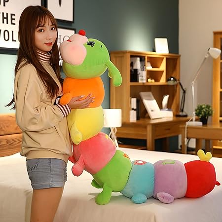 Caterpillar Figures Plush Toy - Stuffed Charm Caterpillar Pillow Toy | Colorful