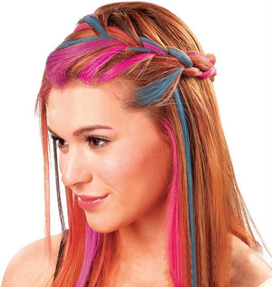Pack Of 4 Temporary Hair Chalks 4 Colors Hair Dye Powder