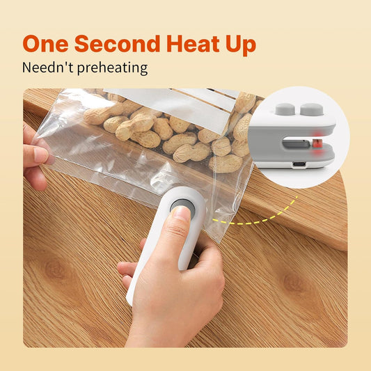 Heat Sealing Machine 2 in 1 Cutting and Sealer USB Rechargeable Food