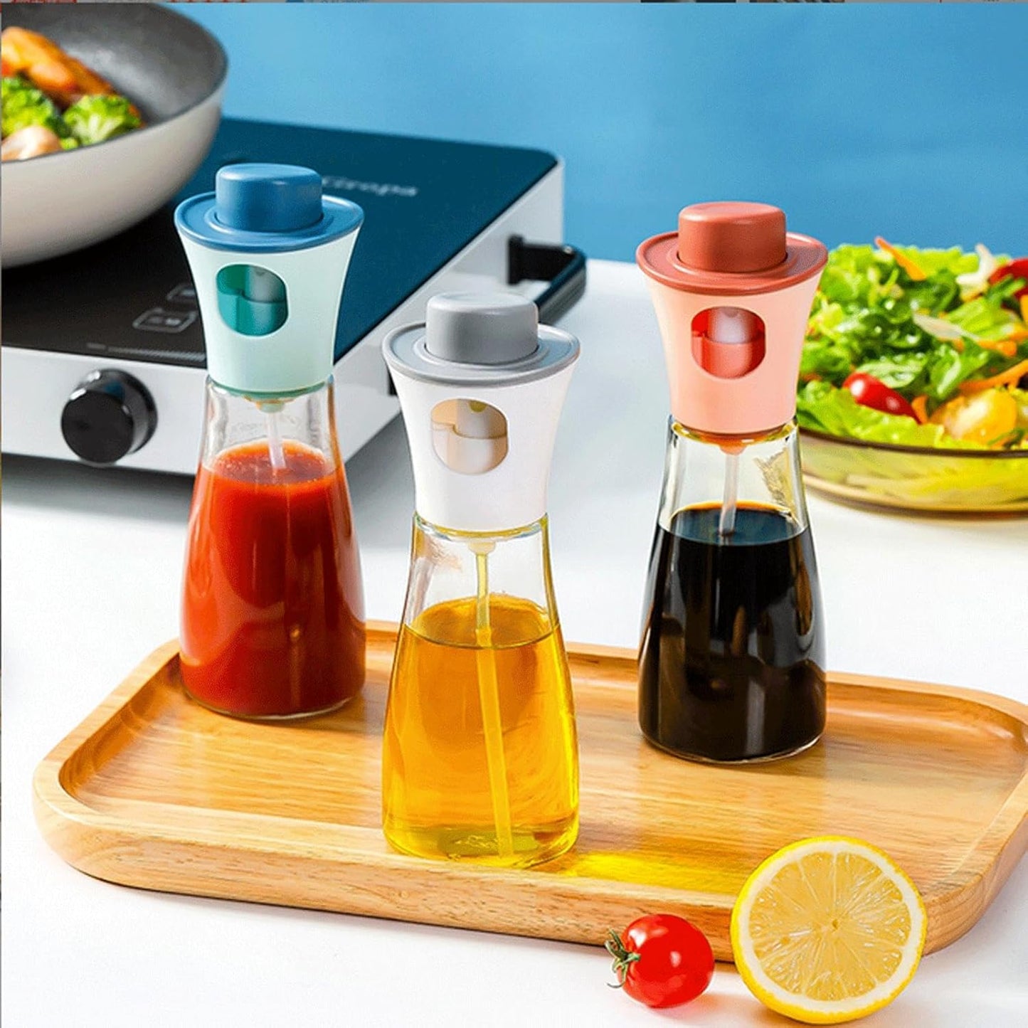 Oil Spray Dispenser / Oil Spray Bottle Pump for Cooking, BBQ, Baking,