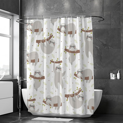 Bathroom Shower Curtain ,Modern Waterproof with 12 Hooks(random )