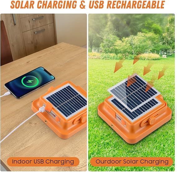 Small Solar-Powered LED Camping &amp; Outdoor Lantern With Super Long Endurance, Suitable