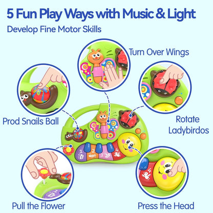 Smiley Piano For Baby - Baby Musical Keyboard Development Toys Newborn Interactive