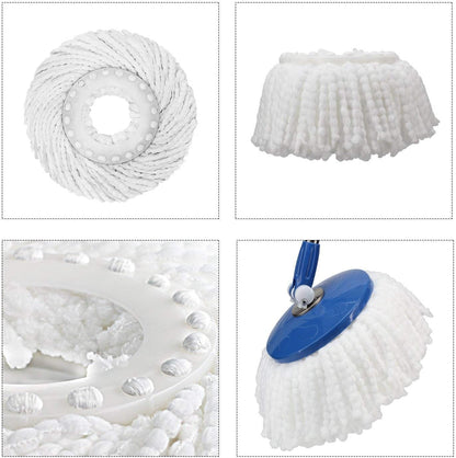 (PACK OF 3)Spin Mop Refill - Extra Head, Additional Microfiber Mop Round